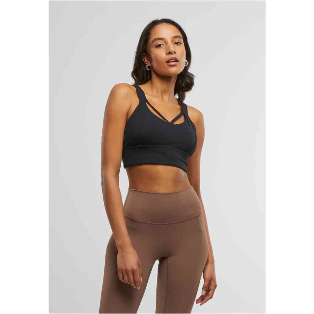 Urban Classics - Crossed Sport-BH - Schwarz